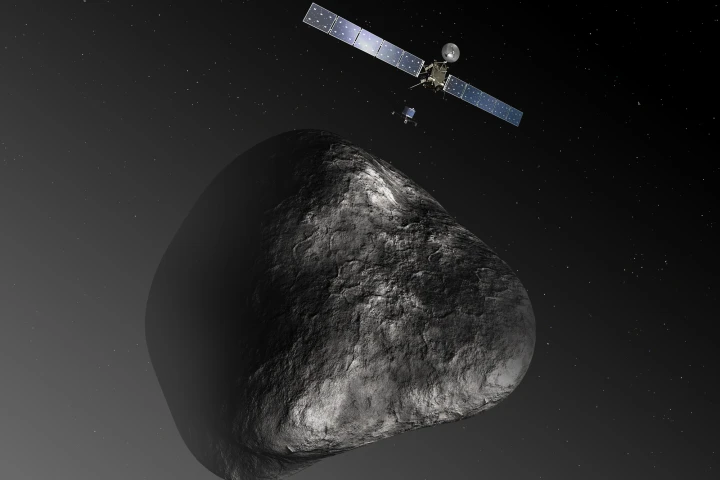 Artist's impression of Rosetta at comet 67P (Image: ESA)