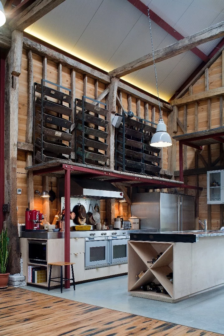 The impressive open kitchen area