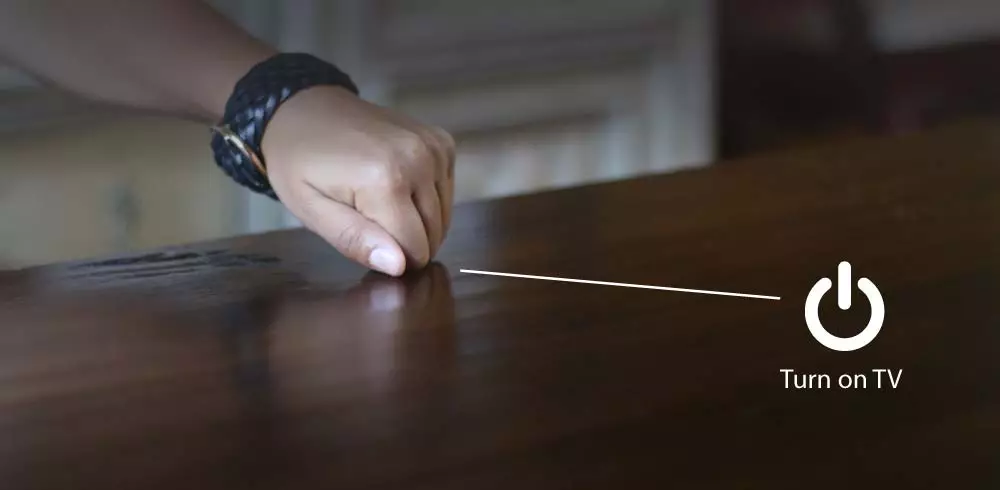 Forget the remote - knock on the table to turn on the TV