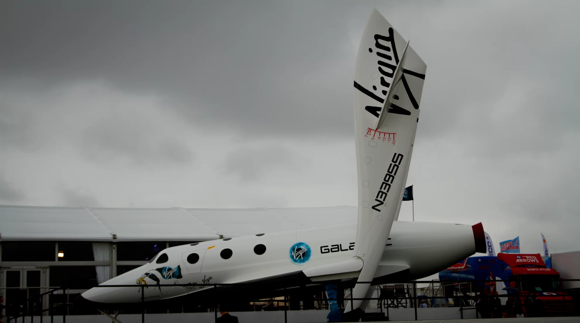 The SpaceShipTwo replica on display (Photo: Gizmag)