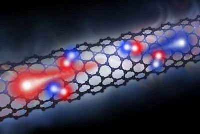 The carbon nanotube photodiode forces electrons one by one, resulting in much higher-efficiency energy conversion.