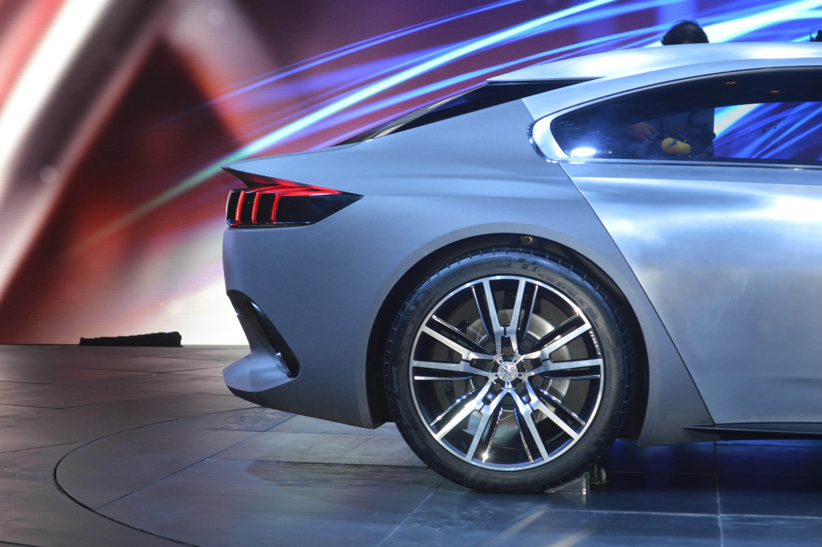 The "shark skin" that makes up the Exalt's rear isn't as visible as on the Beijing version, but it still sets up a visual contrast with the hand-formed bare steel (Photo: C.C. Weiss/Gizmag)