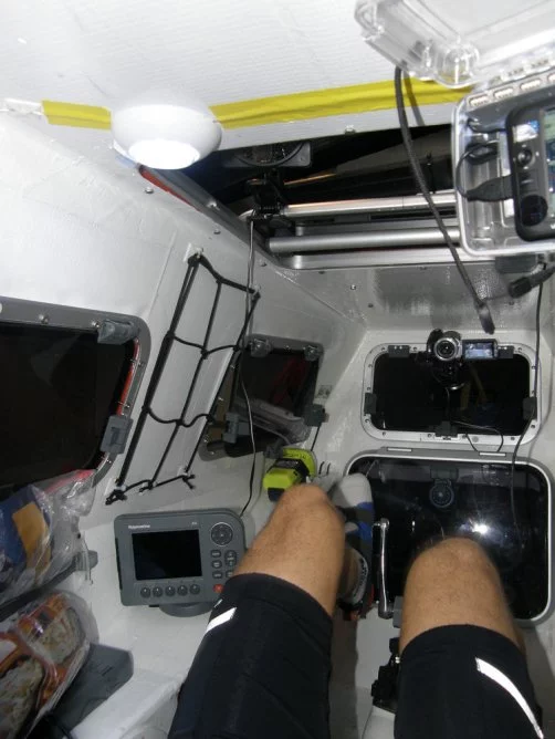 Inside Greg Kolodziejzyk's pedal-powered boat, WiTHiN