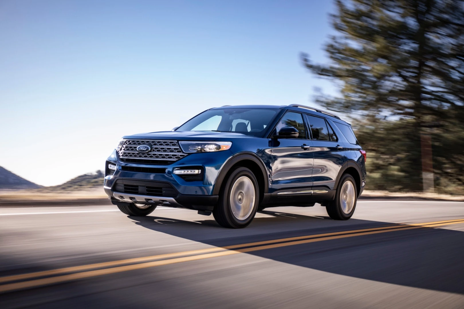 The 2020 Ford Explorer is designed as a rear-wheel drive vehicle, blurring the line between a traditional SUV and a crossover
