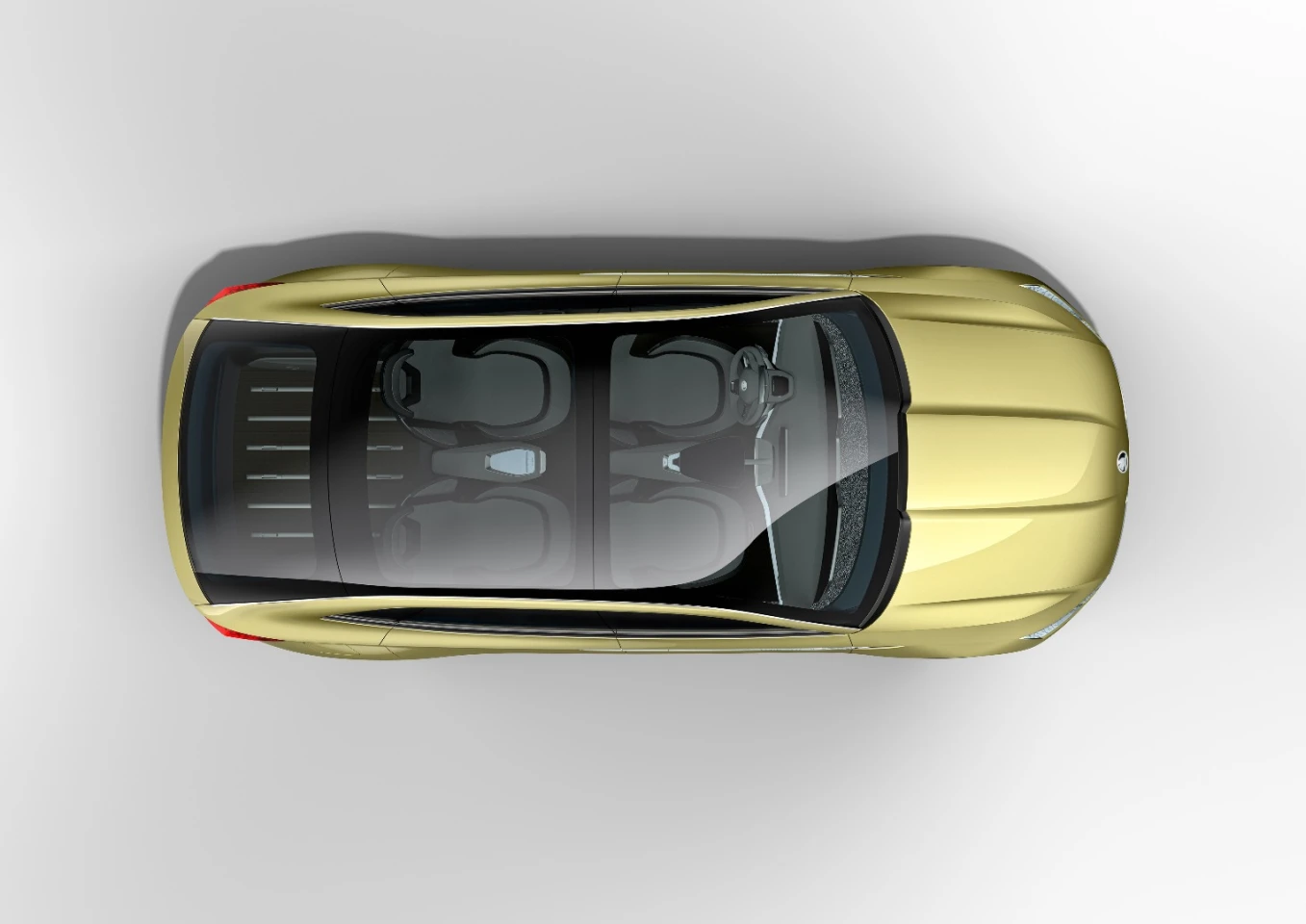 Each of the seats rotates outward to make the Vision E easier to get into