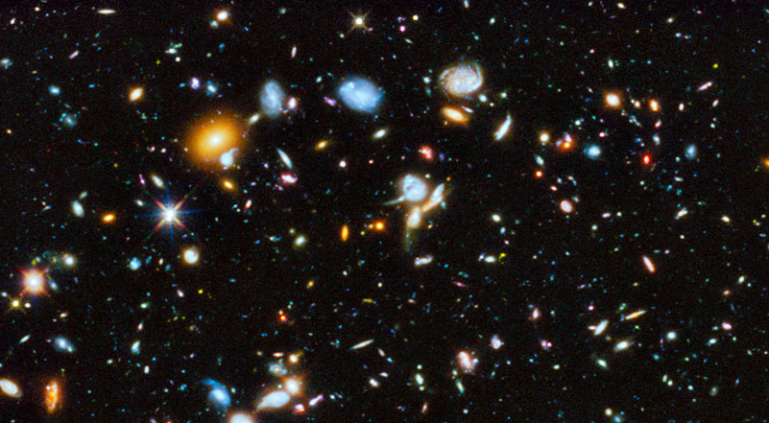 This version of Hubble's iconic Ultra Deep Field image combines infrared and ultraviolet detection (Image: HST/NASA)