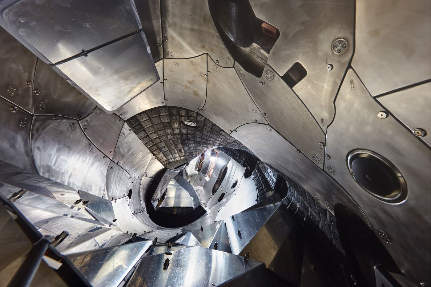 Inside the contorted chamber of the Wendelstein 7-X nuclear reactor