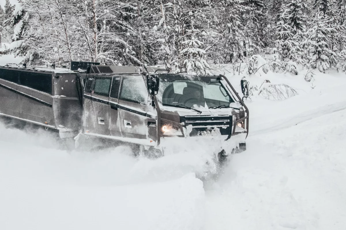 Beowulf is an articulated arctic all-terrain vehicle