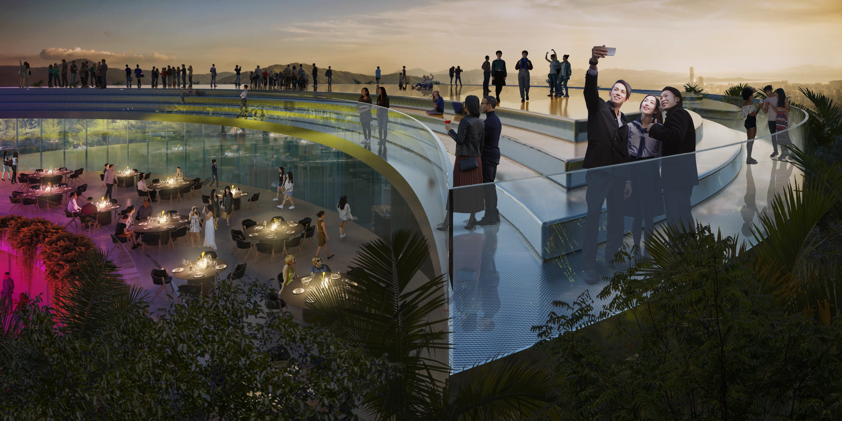 The Jian Mu Tower would feature a rooftop terrace area