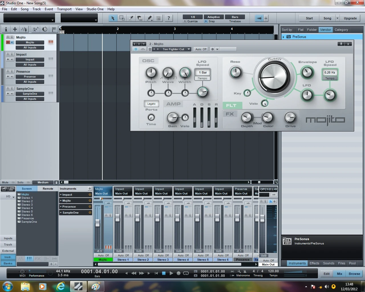 The Studio One suite comes pre-installed with a vast selection of plugins, effects and instruments