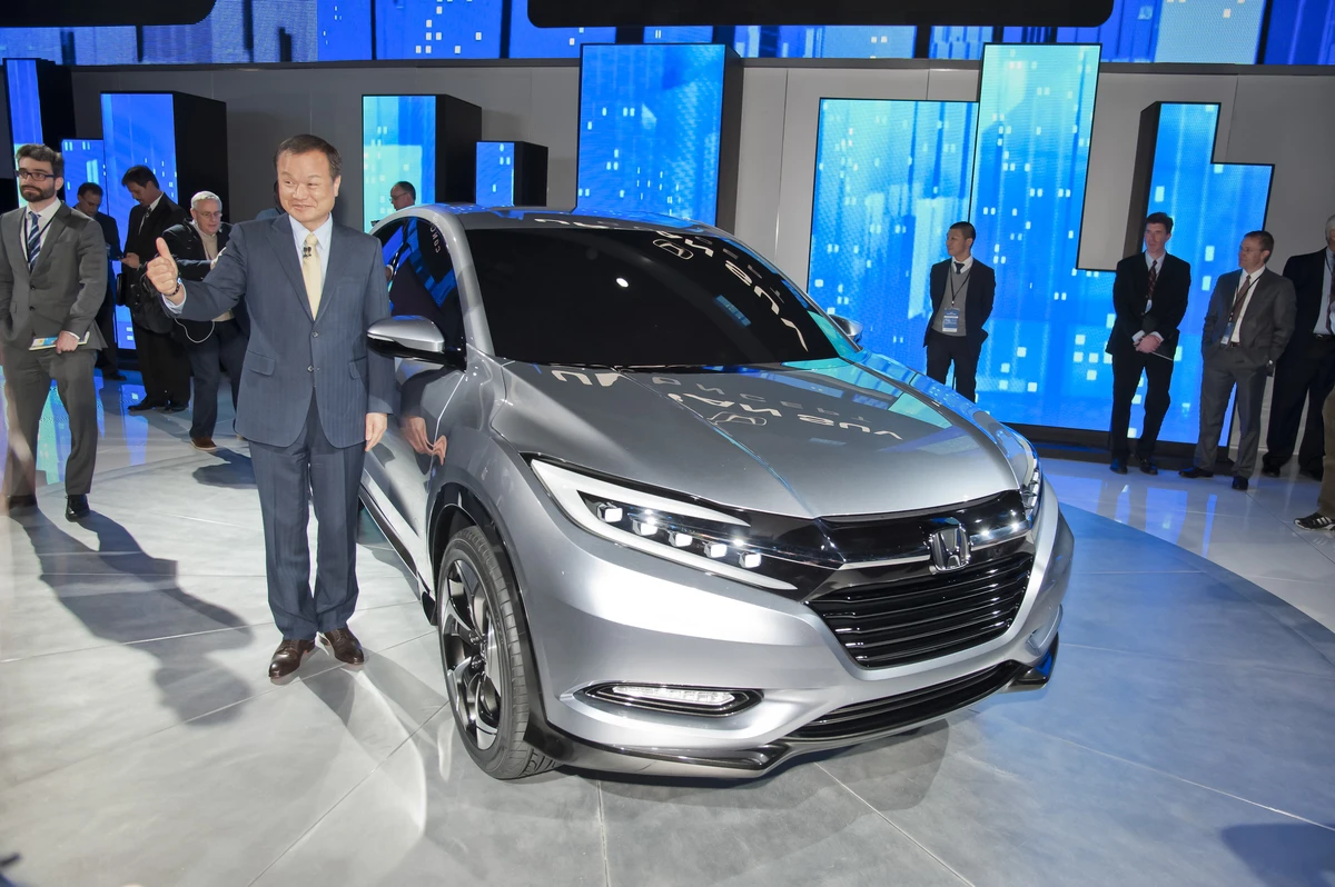 Takanobu Ito, president and chief executive officer of Honda Motor Co., at the global debut of the Honda Urban SUV Concept