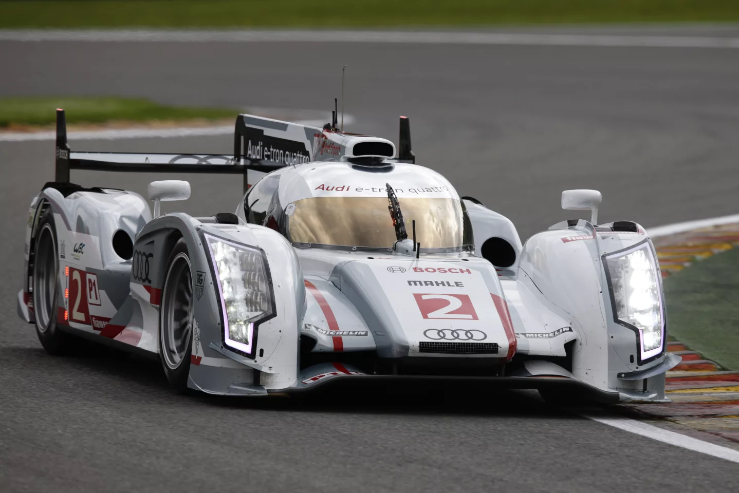 The Audi R18 etron Quattro at Spa during its race debut