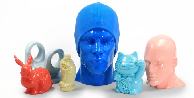Items printed with PolySmooth and polished in the Polysher