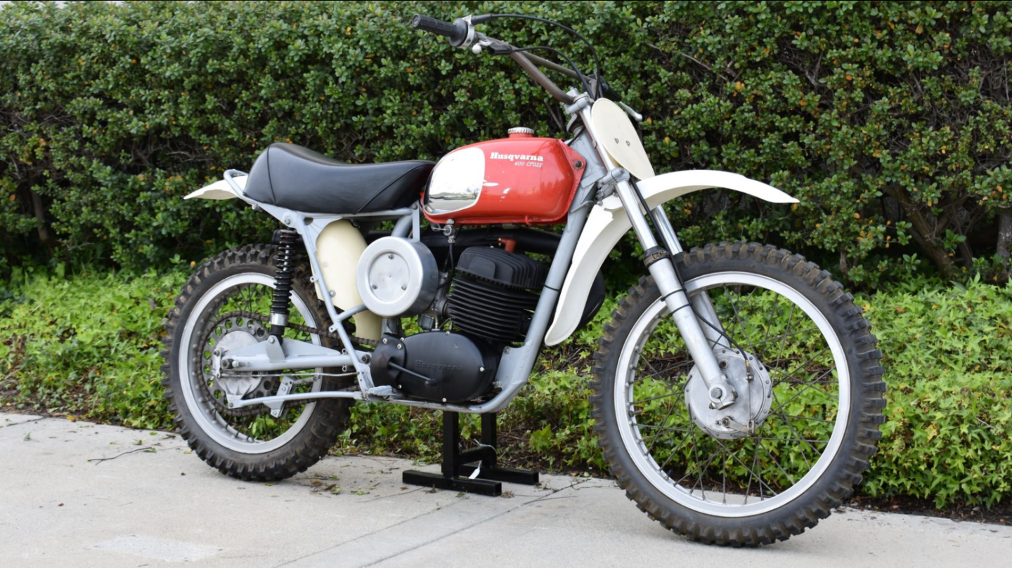 There was a time when a genuine McQueen bike would have been expected to fetch more. The $60,000 bid (effectively $66,000) on this ex-McQueen 1971 Husqvarna 400 Motocross wasn't enough.