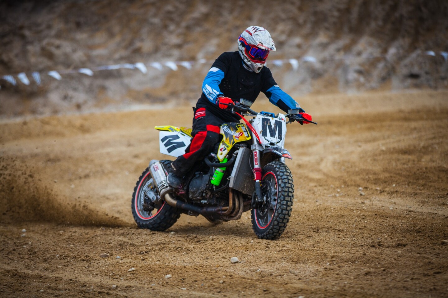 A stretched 4cyl Kwaka of some sort, with knobbies and a dirtbike tail