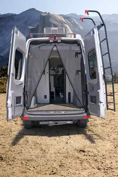 Rear and side screens bring the breeze in but keep bugs out