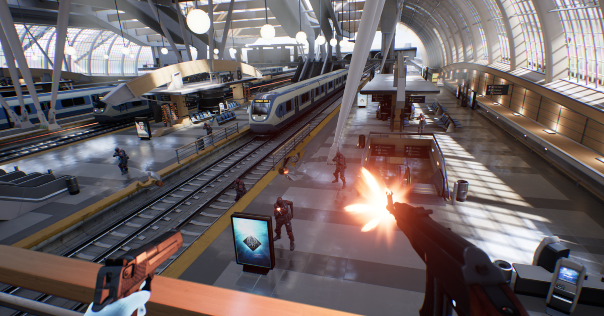 Teleporting lets you catch your enemies off guard (and it also lets you move around a space without getting motion sickness)