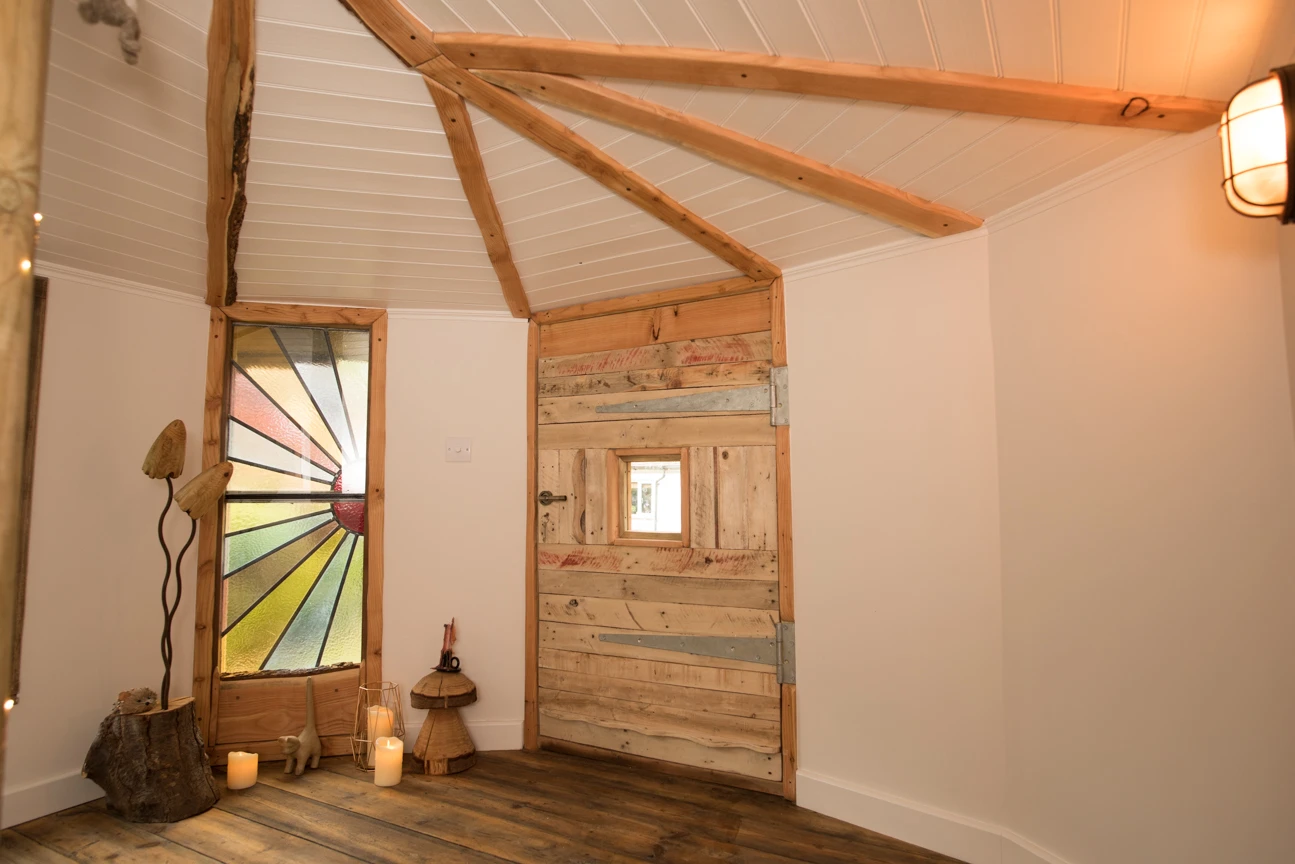 The Mushroom Shed was built by Ben for his 12-year-old daughter