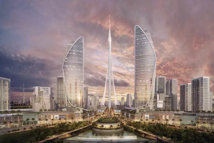 The Dubai Creek Tower must surpass the Burj Khalifa's height of 829.8 m (2,723 ft) if it is to become the world's tallest building