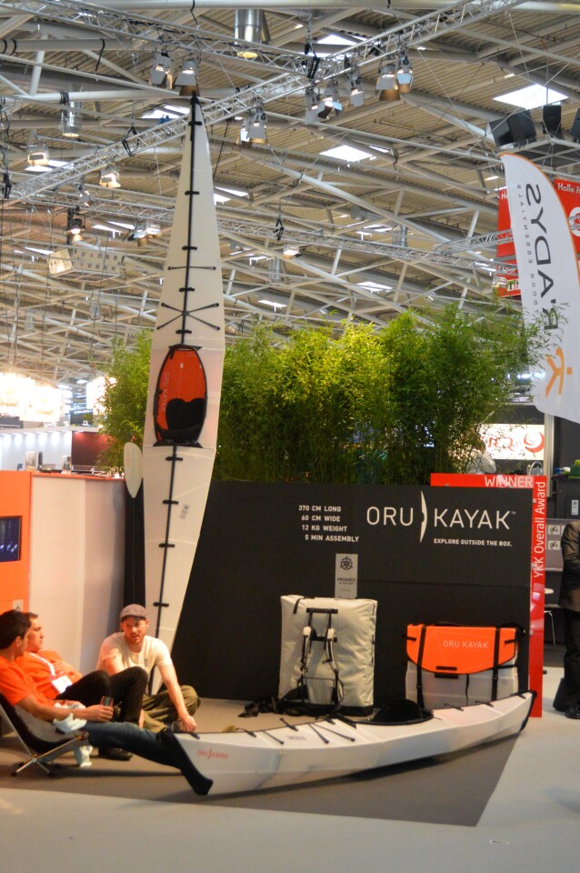 The Oru folding kayak at ISPO Munich