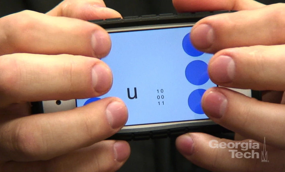 A new mobile app prototype called Brailletouch allows users to write quickly and accurately using gestures on their smartphone touchscreen - and without looking at the screen
