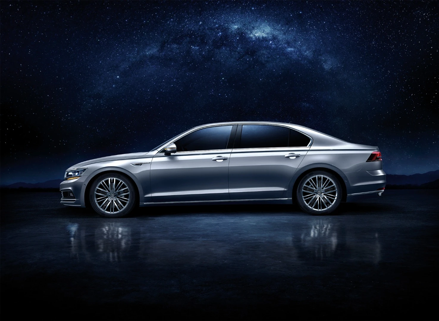 We finally get to see some of VW's concept car styling spring to life, with the strong side crease and graphics
