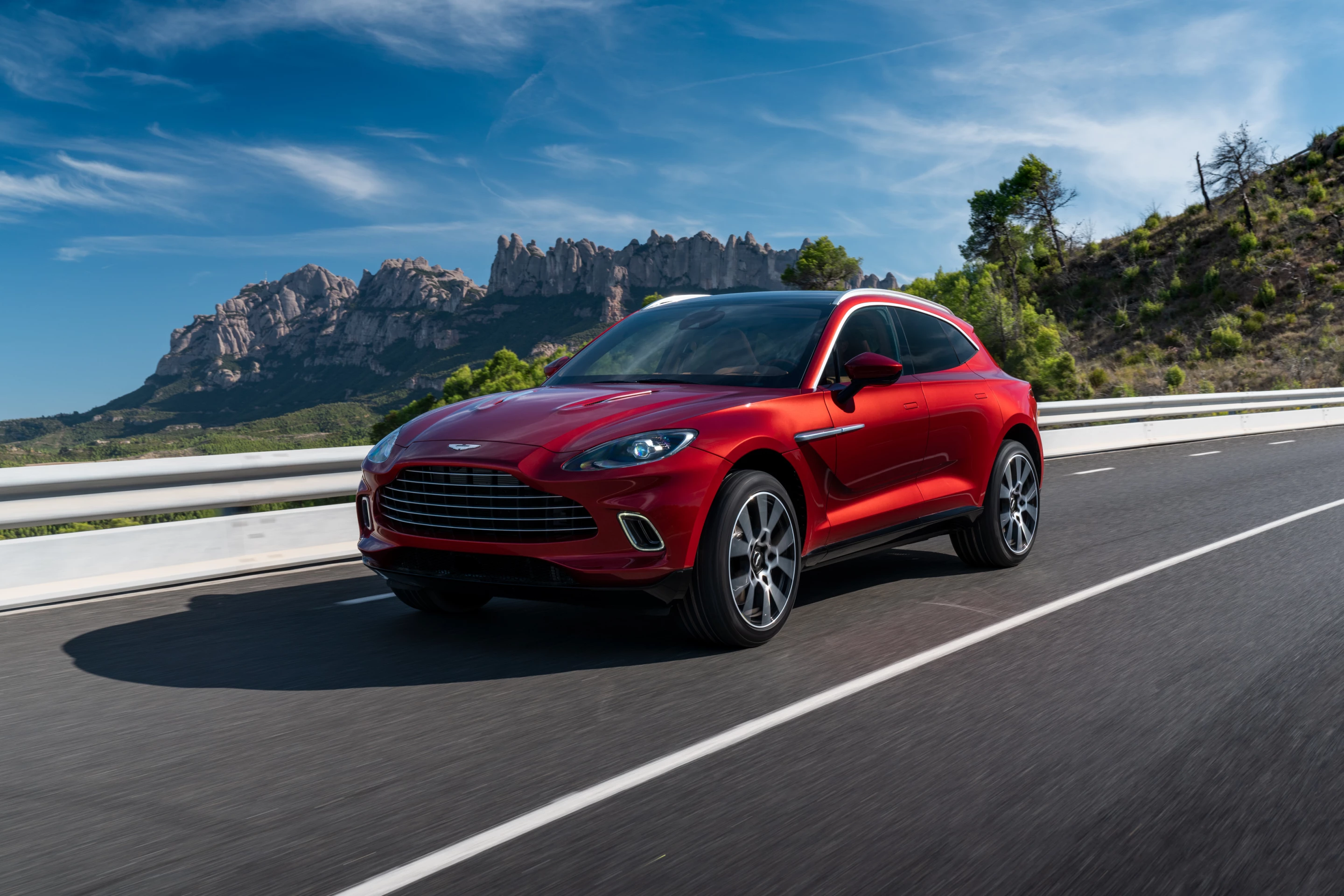The DBX can do 0-62 mph in 4.5 seconds and has a top speed of 181 mph