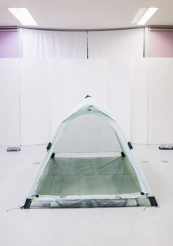 The two-person Djedi Dome tent makes use of carbon fiber poles for a weight of just 980 g (2.2 lb)