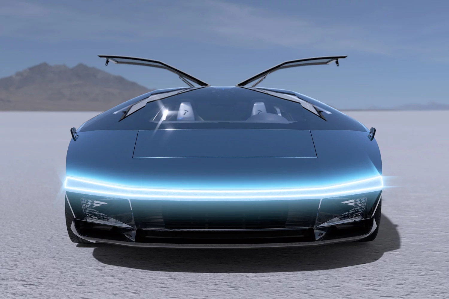 The Peralta S is composed of mirror-polished, hand-bent metal that forms an uninterrupted arc along the length of the vehicle