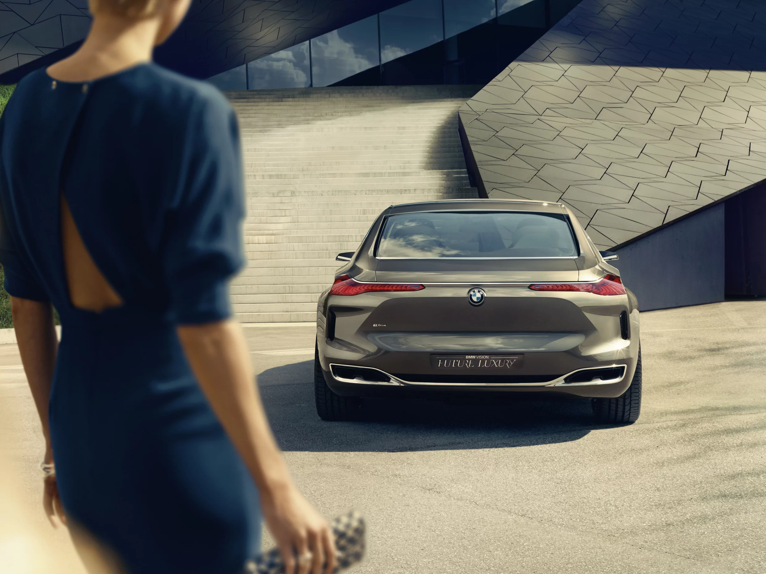 The Vision Future Luxury uses a variety of aerodynamic treatments, including the rear air outlets