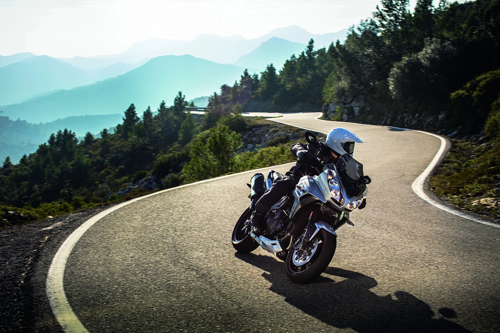 The 2016 Triumph Tiger Sport in action
