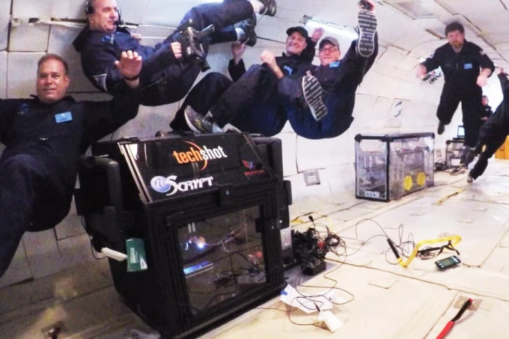 Boland is part of the team that 3D printed heart structures aboard an airplane that simulates weightlessness 30,000 feet in the air