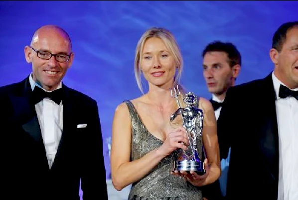 The Heesen Yachts team picks up its Neptune Award for M/Y Satori