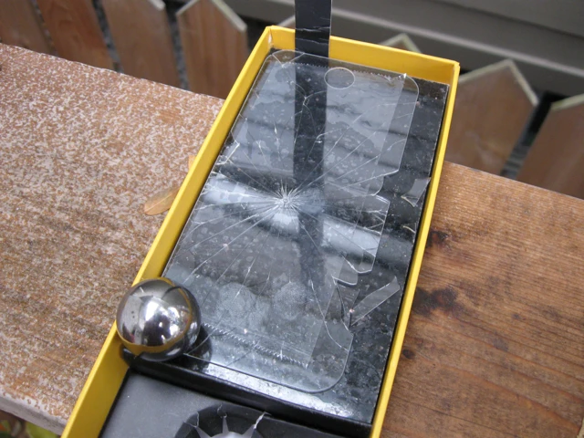 ... but a piece of clear packing tape didn't