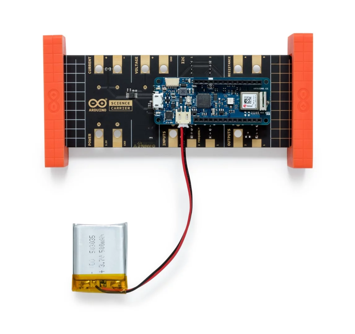 An external power source will need to be provided by the students or teacher to get the Arduino Science Kit Physics Lab to work