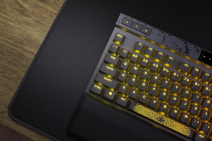 "The K70 Max gaming keyboard showcases all-new Corsair MGX magnetic switches, enabling you to set each key’s individual actuation distance from 0.4 mm to 3.6 mm, adjustable in 0.1-mm steps," says Corsair