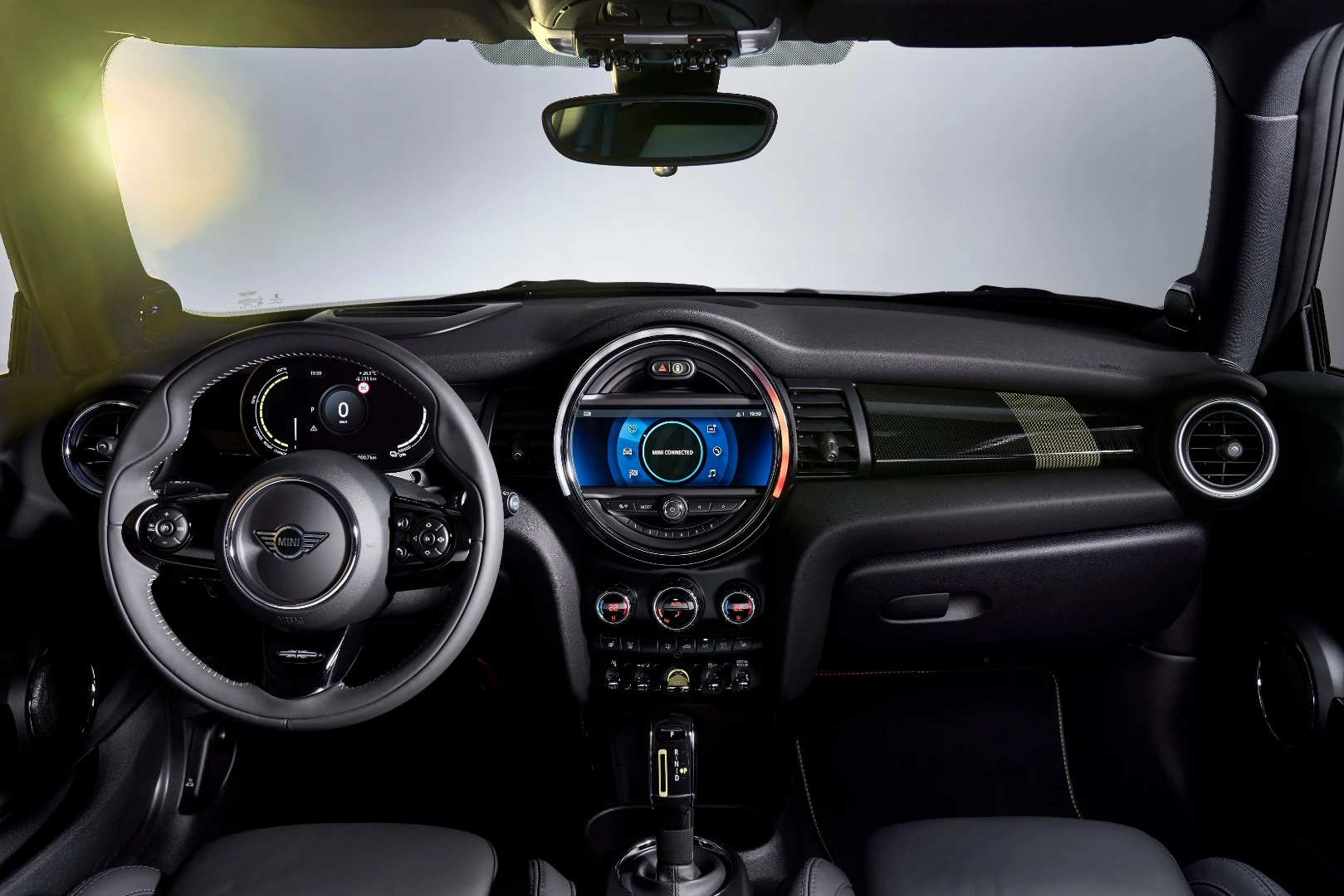Cabin follows the style of recent Mini Coopers