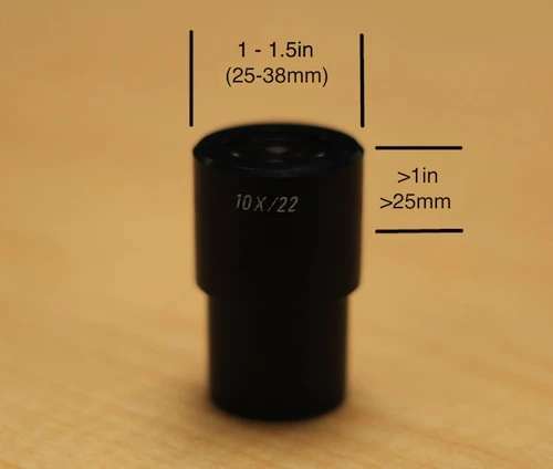Fits eye-pieces up to 38 mm in diameter