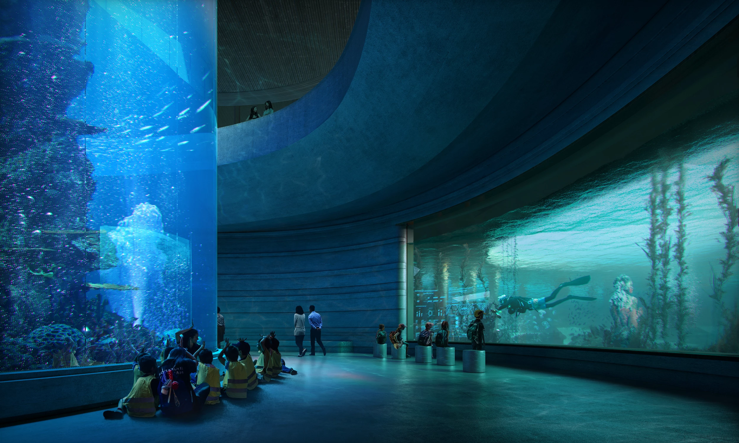 Fornebu Brygge's Fjordarium will be situated below the waterline
