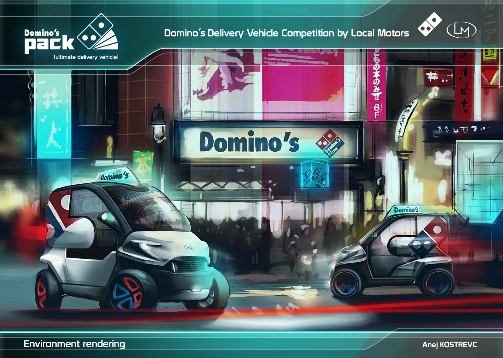The Domino's Pack delivery vehicle concept