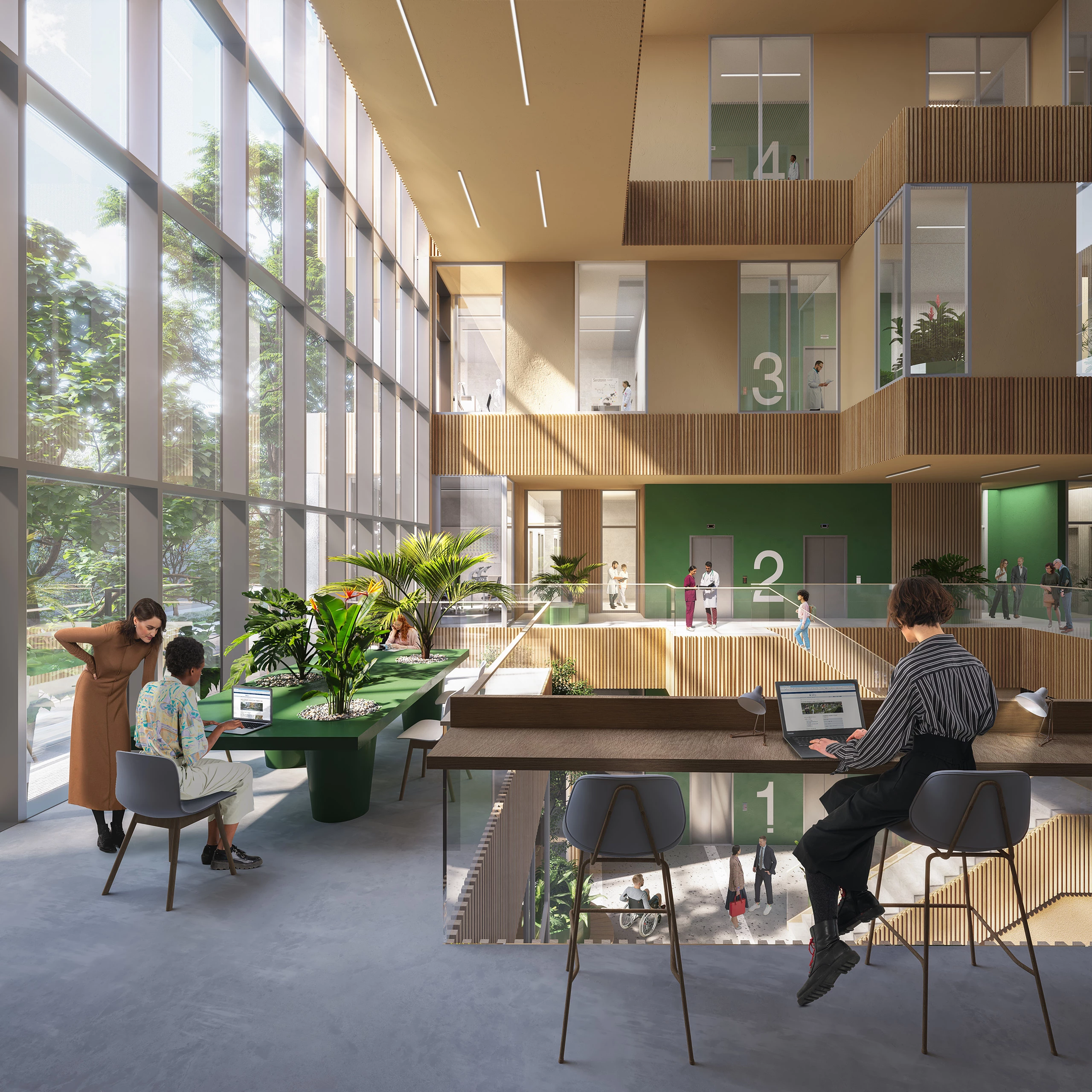 SAMIH's interior design will incorporate lots of unfinished wood and greenery