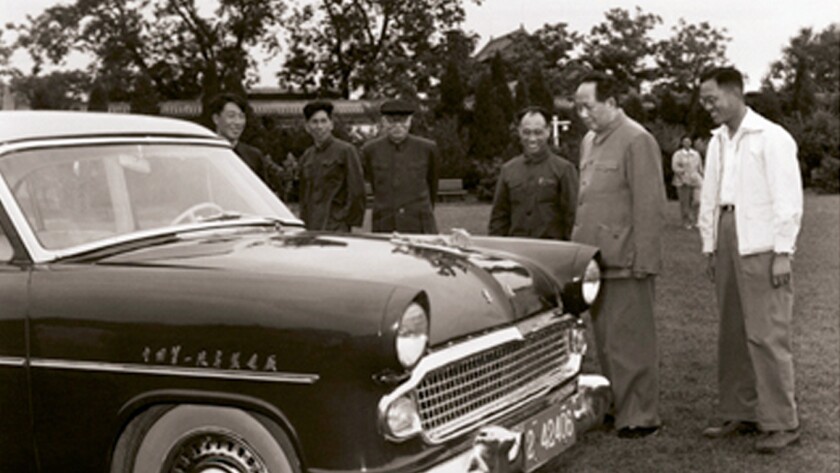 Chairman Mao inspects China's first automobile in 1959 - 50 years later, China became the world's largest auto maker