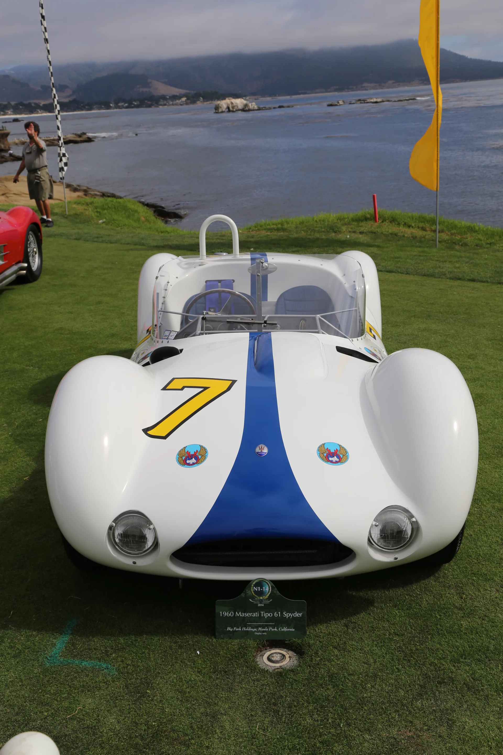 A rare Maserati "Birdcage" on display next to its manufacturer brethren (Photo: Angus MacKenzie/Gizmag.com)