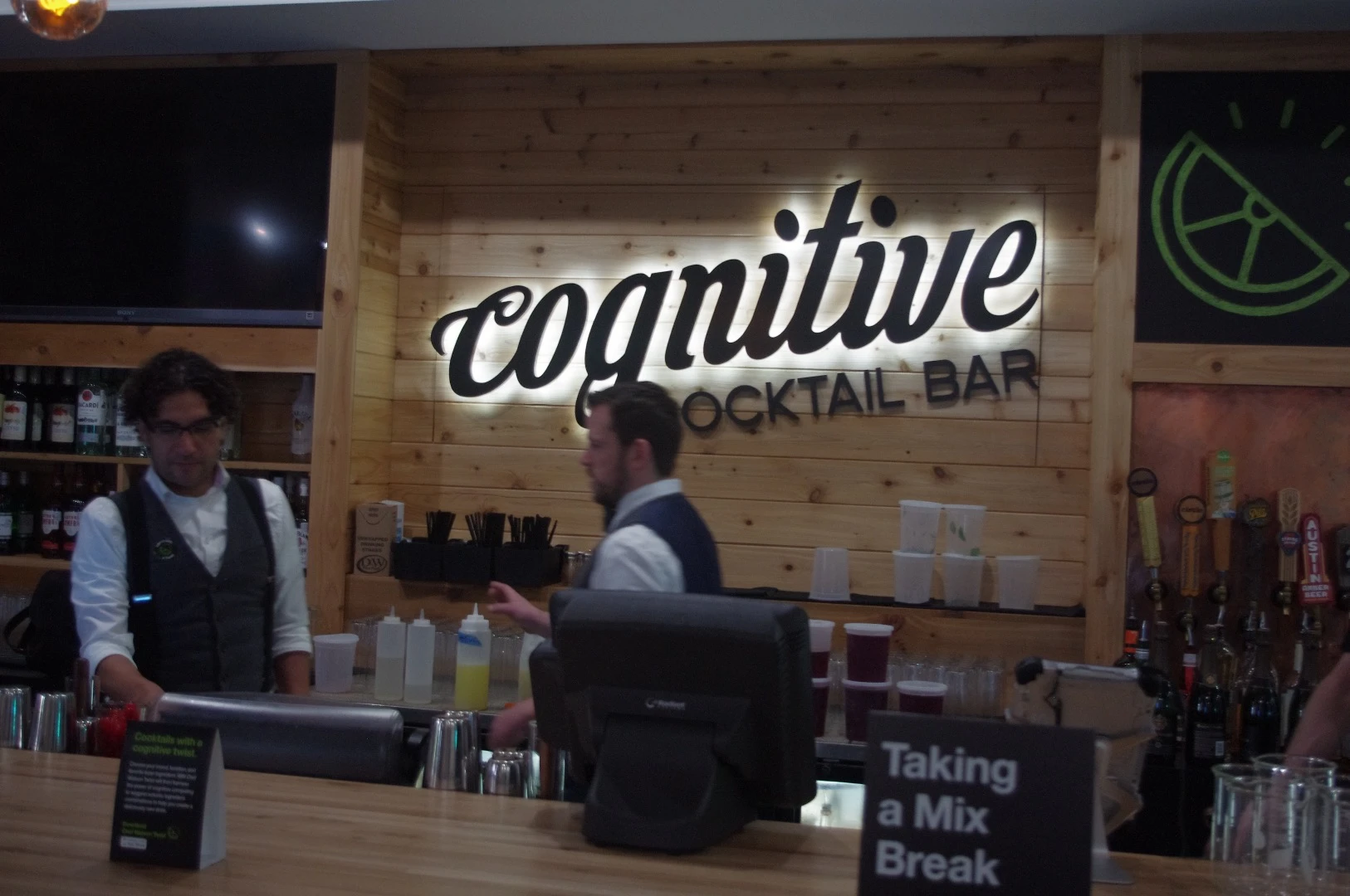 Back at the IBM Cognitive Studio, visitors were asked to complete a profile about themselves before entering and could then enjoy the cocktail Watson thought was best at the Cognitive Cocktail Bar