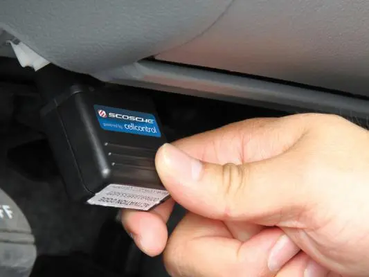 When installed in a car, Scosche's cellCONTROL disables mobile phone use while the vehicle is in motion