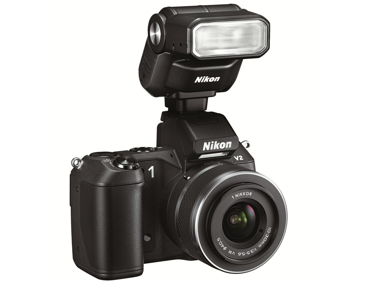The Nikon SB-N7 speedlight, a compact and lightweight flash unit with a 120 degree tilting head