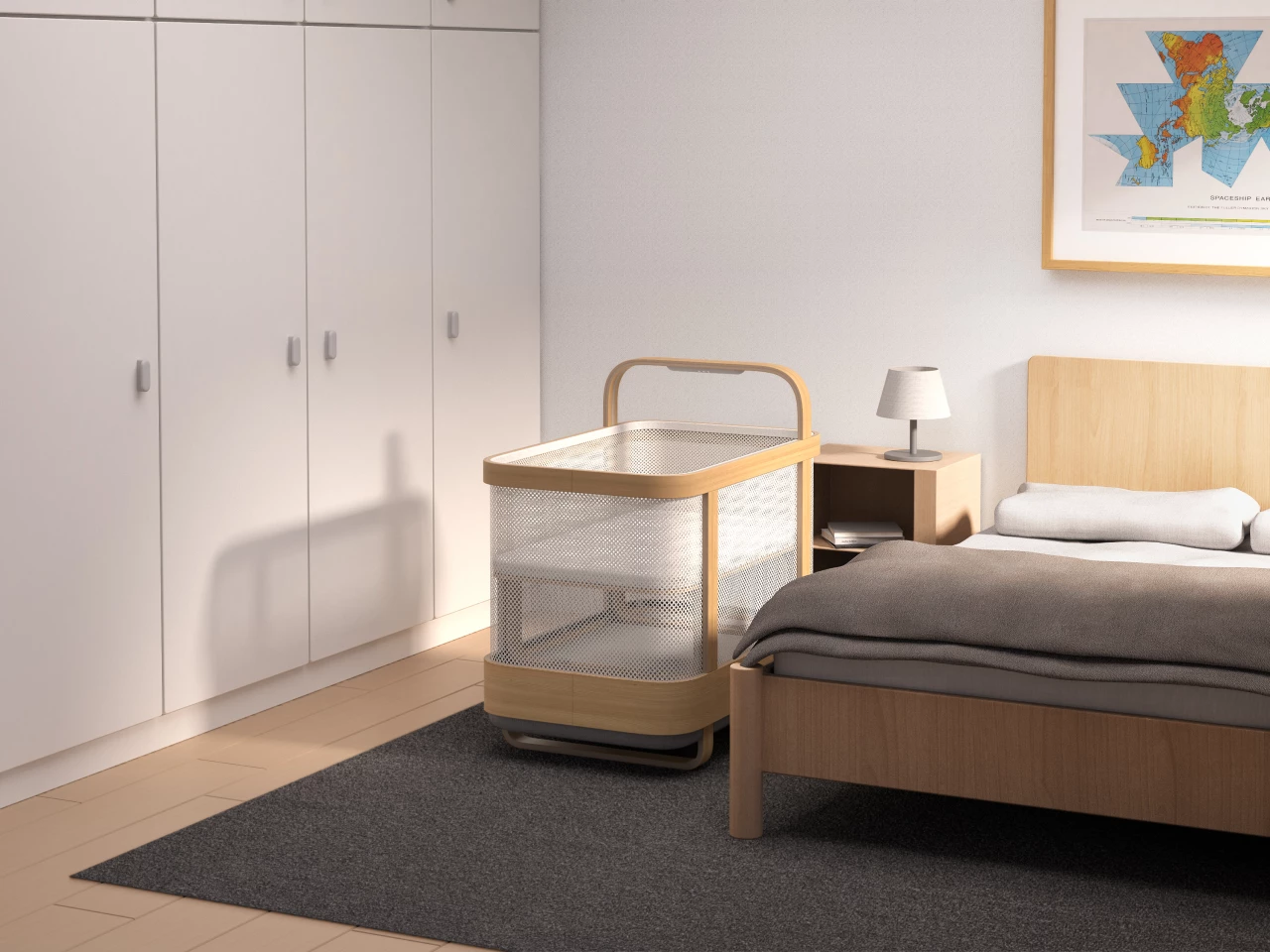 The Cradlewise mattress is made of non-toxic materials such as cotton, natural latex and coconut husk
