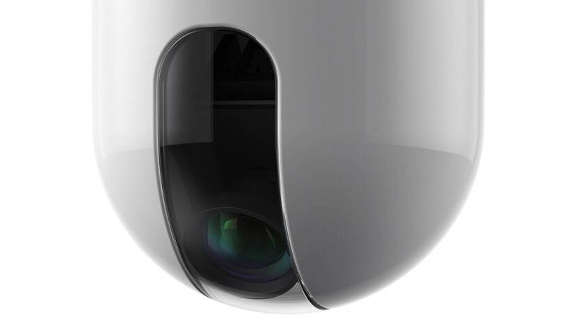 The camera sits on a single-axis gimbal and shoots at five megapixels