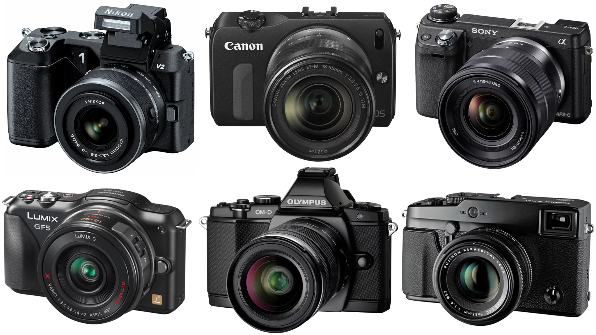 Mirrorless Camera Comparison Guide 2012