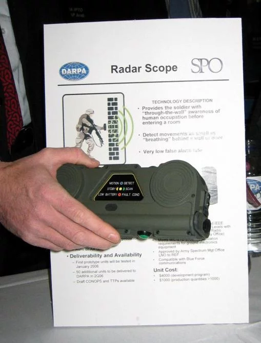 Defense Advanced Research Projects Agency expects the portable Radar Scope to look similar to this model and to be fielded as soon as this spring to help patrols conducting urban operations to sense if someone is inside a building. Photo by Donna Miles